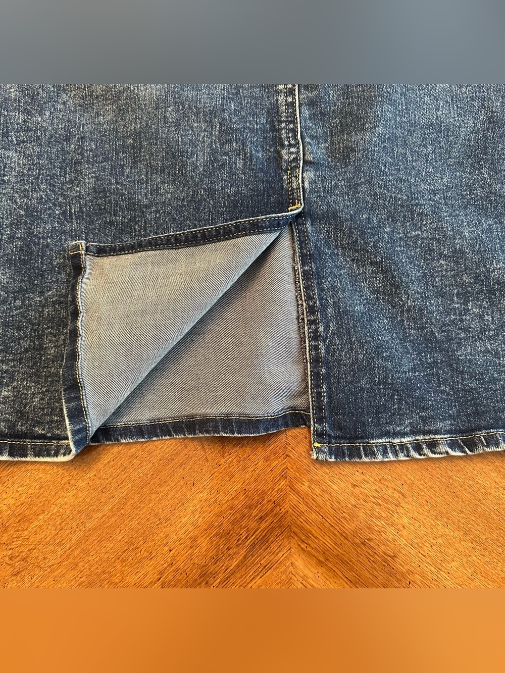 Lauren Ralph Lauren Blue Denim Jean Midi Pencil Skirt, Size 14W Classic Capsule - Picture 11 of 16